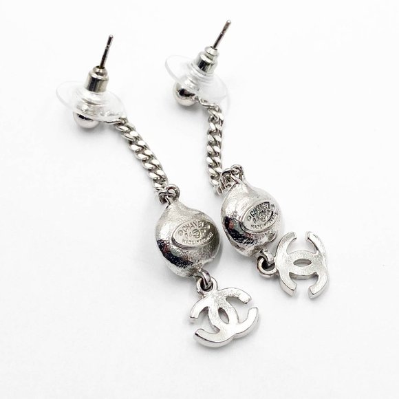 Chanel Yellow Enamel Camellia CC Crystal Earrings - Picture 3 of 3